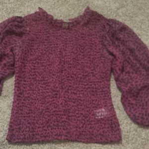 Express Pink Blouse with Textured Design